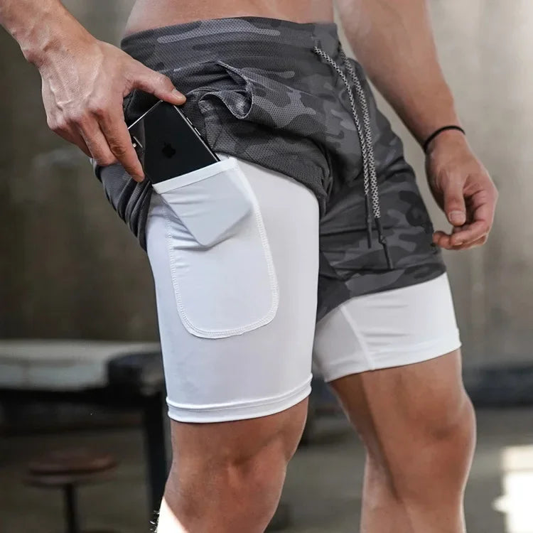 Shorts masculino 2 em 1